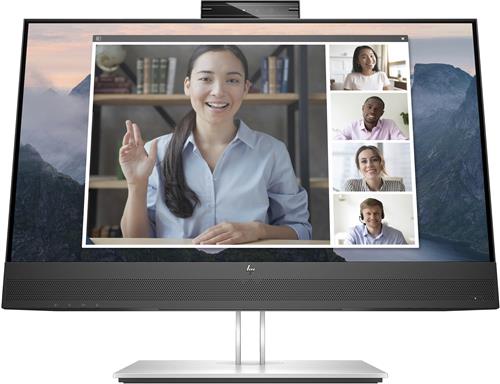 HP E24mv G4 FHD Conferencing Monitor Monitor PC 60,5 cm (23.8) 1920 x 1080 Pixel Full HD LCD Nero, Argento