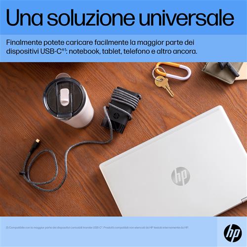 HP USB-C 65W Laptop Charger adattatore e invertitore Interno Nero