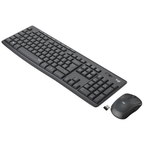 Logitech MK295 Silent Wireless Combo tastiera Mouse incluso Ufficio QWERTY Italiano Grafite