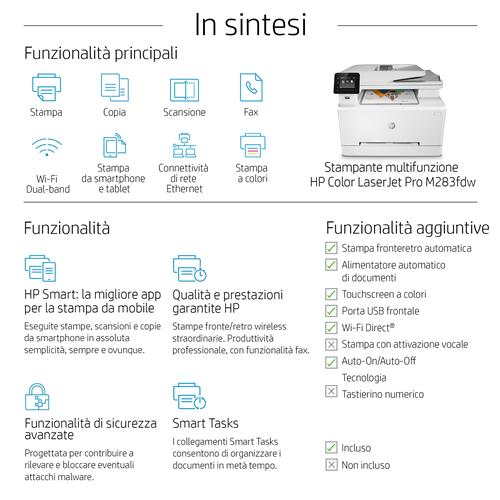 HP Color LaserJet Pro MFP M283fdw Laser A4 600 x 600 DPI 21 ppm