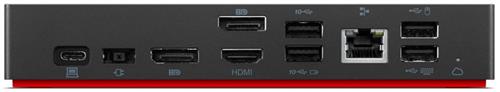 Lenovo 40B20135IT replicatore di porte e docking station per laptop Cablato USB 3.2 Gen 1 (3.1 Gen 1) Type-A + Type-C Nero