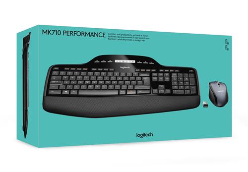 Logitech MK710 Performance tastiera Mouse incluso Casa RF Wireless QWERTY US International Nero