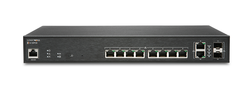 SonicWall SWS12-10FPOE Gestito L2 Gigabit Ethernet (10/100/1000) Supporto Power over Ethernet (PoE) Nero
