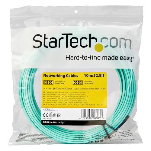 StarTech.com 450FBLCLC10 cavo InfiniBand e in fibra ottica Colore acqua