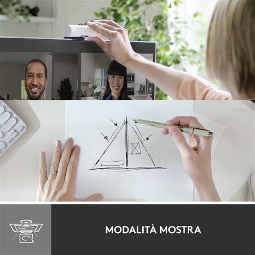 Logitech Brio 500 webcam 4 MP 1920 x 1080 Pixel USB-C Bianco