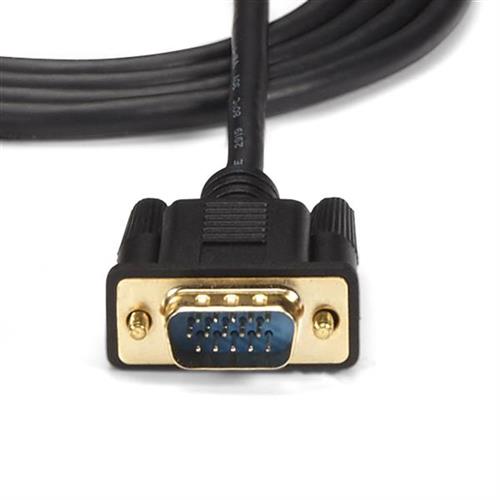 StarTech.com HD2VGAMM6 cavo e adattatore video 1,9 m VGA (D-Sub) HDMI + Micro USB Nero