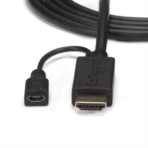StarTech.com HD2VGAMM6 cavo e adattatore video 1,9 m VGA (D-Sub) HDMI + Micro USB Nero
