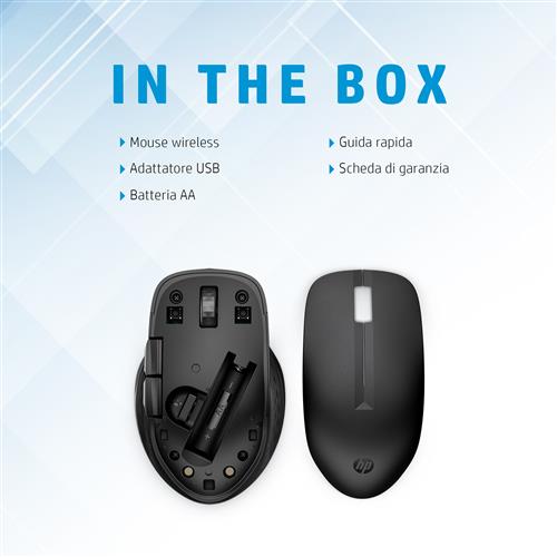 HP 435 Multi-Device Wireless mouse Ambidestro RF senza fili + Bluetooth 4000 DPI