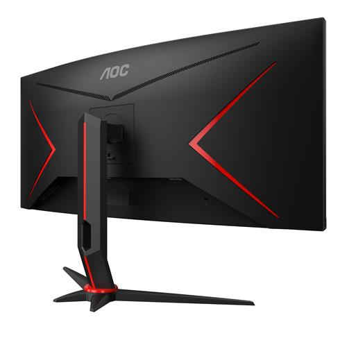 AOC G2 CU34G2X/BK LED display 86,4 cm (34) 3440 x 1440 Pixel Quad HD Nero, Rosso