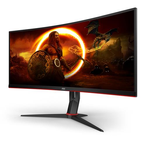 AOC G2 CU34G2X/BK LED display 86,4 cm (34) 3440 x 1440 Pixel Quad HD Nero, Rosso