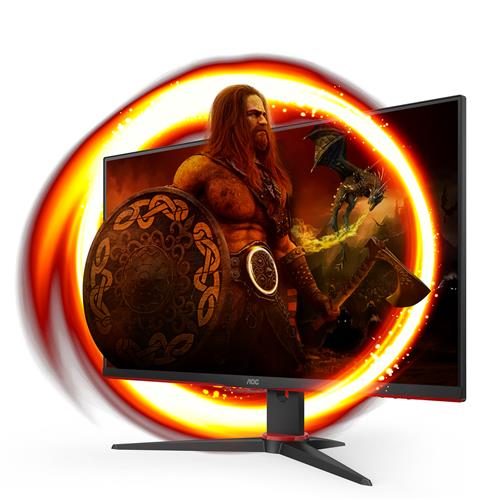 AOC G2 24G2ZE/BK LED display 60,5 cm (23.8) 1920 x 1080 Pixel Full HD Nero, Rosso