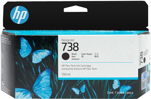 HP 738 130-ml Black DesignJet Ink Cartridge cartuccia d'inchiostro 1 pz Originale Resa standard