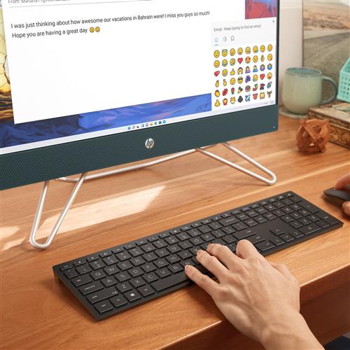 HP 24-cb1054nl Intel Core i3 i3-1215U 60,5 cm (23.8) 1920 x 1080 Pixel PC All-in-one 8 GB DDR4-SDRAM 512 GB SSD Windows 11 Home Wi-Fi 6 (802.11ax) Nero