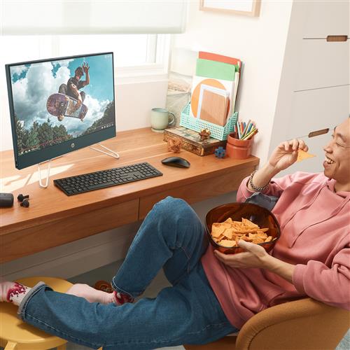 HP 24-cb1054nl Intel Core i3 i3-1215U 60,5 cm (23.8) 1920 x 1080 Pixel PC All-in-one 8 GB DDR4-SDRAM 512 GB SSD Windows 11 Home Wi-Fi 6 (802.11ax) Nero