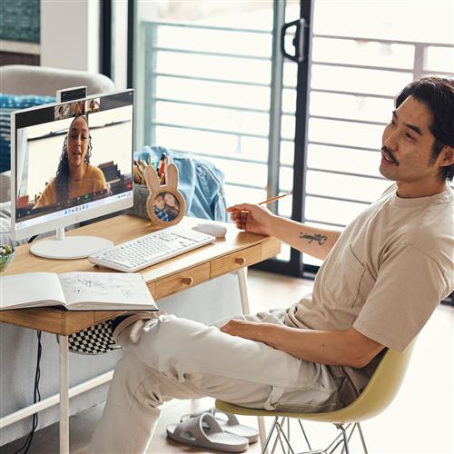 HP 24-cr0019nl Intel Core i3 i3-1315U 60,5 cm (23.8) 1920 x 1080 Pixel PC All-in-one 8 GB DDR4-SDRAM 512 GB SSD Windows 11 Home Wi-Fi 6 (802.11ax) Bianco