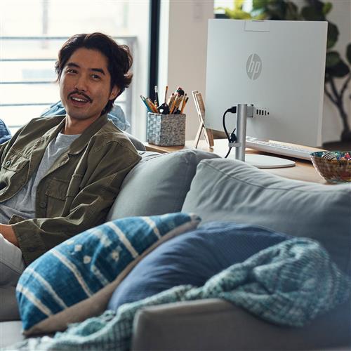 HP 24-cr0019nl Intel Core i3 i3-1315U 60,5 cm (23.8) 1920 x 1080 Pixel PC All-in-one 8 GB DDR4-SDRAM 512 GB SSD Windows 11 Home Wi-Fi 6 (802.11ax) Bianco