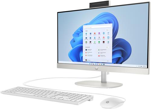 HP 24-cr0019nl Intel Core i3 i3-1315U 60,5 cm (23.8) 1920 x 1080 Pixel PC All-in-one 8 GB DDR4-SDRAM 512 GB SSD Windows 11 Home Wi-Fi 6 (802.11ax) Bianco
