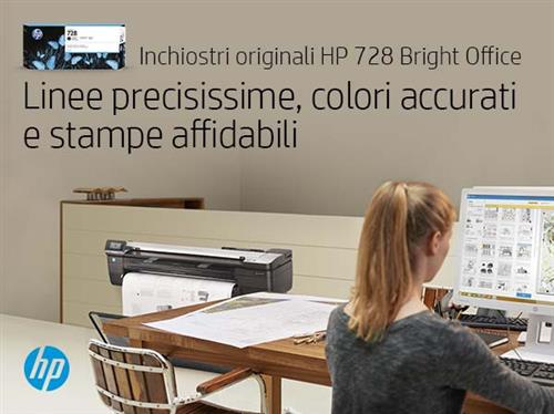 HP Cartuccia inchiostro ciano DesignJet 728, 130 ml