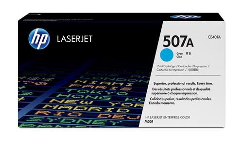 HP 507A Cyan Original LaserJet Toner Cartridge cartuccia toner 1 pz