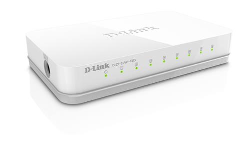 D-Link GO-SW-8G switch di rete Non gestito Bianco