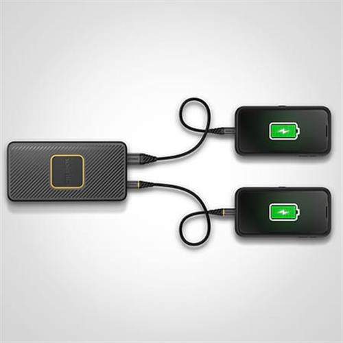 POWER BANK 10K MAH USB A AND C 18W USB-PD + WIRELESS 10W BLACK