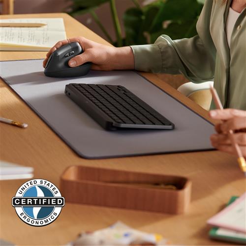 Logitech Lift for Business mouse Ufficio Mano destra RF senza fili + Bluetooth Ottico 4000 DPI