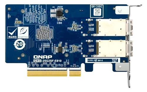 QNAP QXG-25G2SF-E810 scheda di rete e adattatore Interno Fibra 25000 Mbit/s