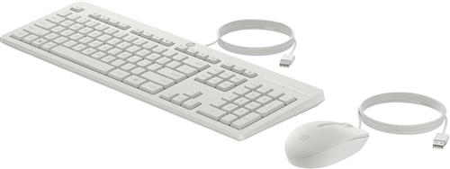 HP 225 Wired Mouse and Keyboard Combo White tastiera Mouse incluso Ufficio USB