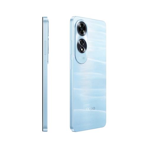 OPPO A60 Smartphone, AI Doppia Fotocamera 50+2MP, Selfie 8MP, Display 6.67” 90HZ LCD HD+, 5000mAh, RAM 8(Esp4GB/6GB/8GB)+ROM 256GB (esp1TB), IP65, Ripple Blue