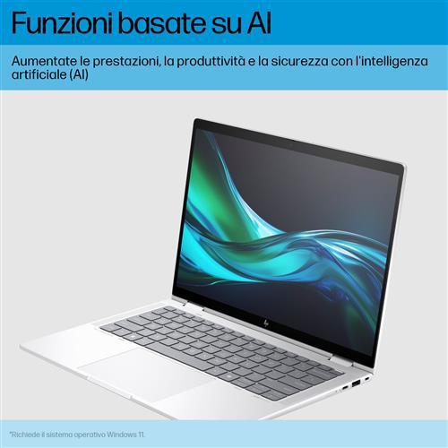 HP Elite x360 1040 G11 Intel Core Ultra 7 155H Ibrido (2 in 1) 35,6 cm (14) Touch screen 2.8K 32 GB LPDDR5-SDRAM 1 TB SSD Wi-Fi 6E (802.11ax) Windows 11 Pro Argento