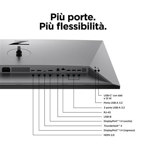 HP Z32k G3 4K USB-C Display Monitor PC 80 cm (31.5) 3840 x 2160 Pixel 4K Ultra HD LCD Nero, Argento