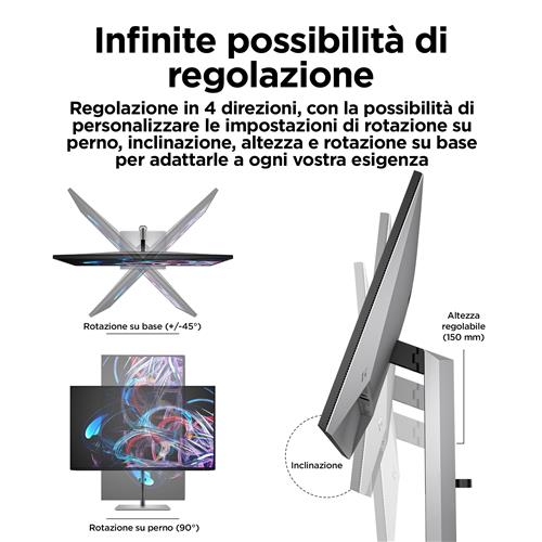 HP Z32k G3 4K USB-C Display Monitor PC 80 cm (31.5) 3840 x 2160 Pixel 4K Ultra HD LCD Nero, Argento