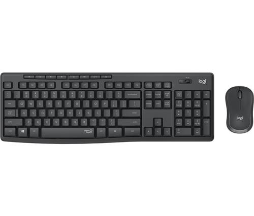 Logitech MK295 Silent Wireless Combo tastiera Mouse incluso Ufficio RF Wireless QWERTY Inglese UK Grafite