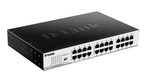 D-Link DGS-1024D switch di rete Non gestito Gigabit Ethernet (10/100/1000) 1U Nero, Argento