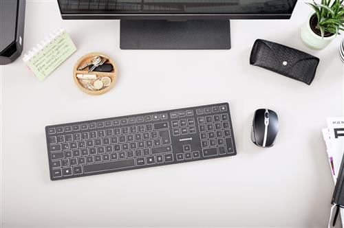 CHERRY KW 9100 SLIM tastiera Universale RF senza fili + Bluetooth QWERTZ Svizzere Nero