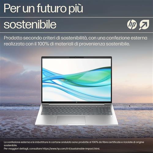 HP ProBook 460 G11 Intel Core Ultra 7 155H Computer portatile 40,6 cm (16) WUXGA 16 GB DDR5-SDRAM 512 GB SSD NVIDIA GeForce RTX 2050 Wi-Fi 6E (802.11ax) Windows 11 Pro Argento