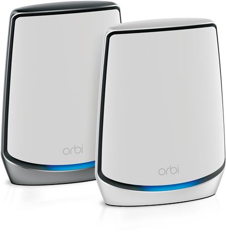 NETGEAR Orbi RBK852 AX6000 WiFi 6 Mesh System Banda tripla (2.4 GHz/5 GHz/5 GHz) Wi-Fi 6 (802.11ax) Grigio, Bianco 8 Interno