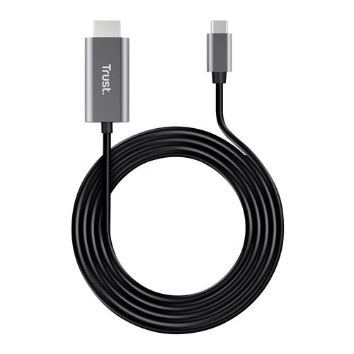 Trust Calyx adattatore grafico USB Nero, Metallico