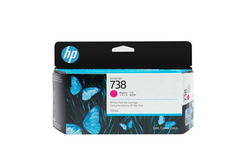 HP 738 130-ml Magenta DesignJet Ink Cartridge cartuccia d'inchiostro 1 pz Originale Resa standard