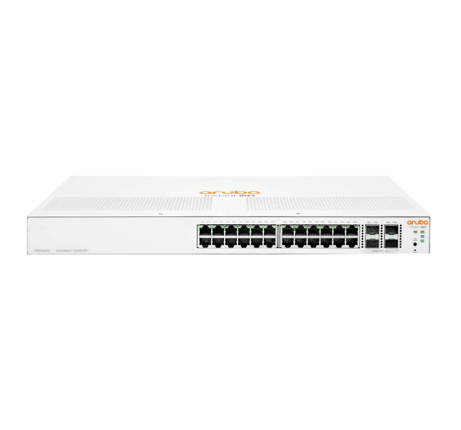 HPE Aruba Networking Aruba Instant On 1930 24G Class4 PoE 4SFP/SFP+ 195W Gestito L2+ Gigabit Ethernet (10/100/1000) Supporto Power over Ethernet (PoE) 1U Bianco