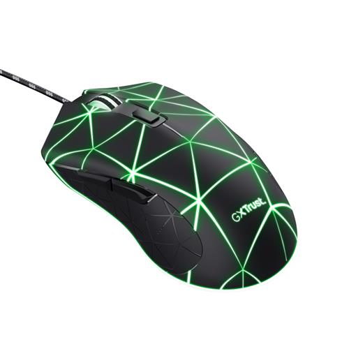 Trust GXT 133 Locx mouse Gaming Mano destra USB tipo A Ottico 4000 DPI