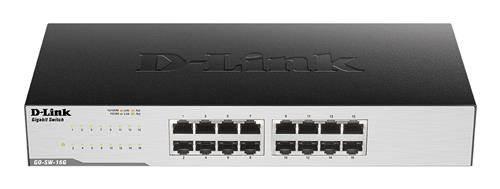 D-Link GO-SW-16G switch di rete Non gestito Gigabit Ethernet (10/100/1000) Nero