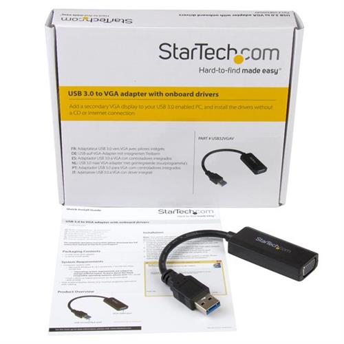 StarTech.com USB32VGAV adattatore grafico USB 1920 x 1200 Pixel Nero