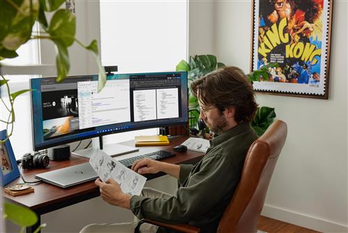 HP E45c G5 DQHD Curved Monitor Monitor PC 113 cm (44.5) 5120 x 1440 Pixel Dual QHD LCD Nero