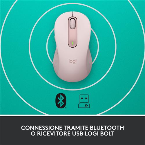 Logitech Signature M650 mouse Ufficio Mano destra RF senza fili + Bluetooth Ottico 4000 DPI