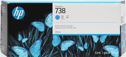 HP 738 300-ml Cyan DesignJet Ink Cartridge cartuccia d'inchiostro 1 pz Originale Resa elevata (XL)