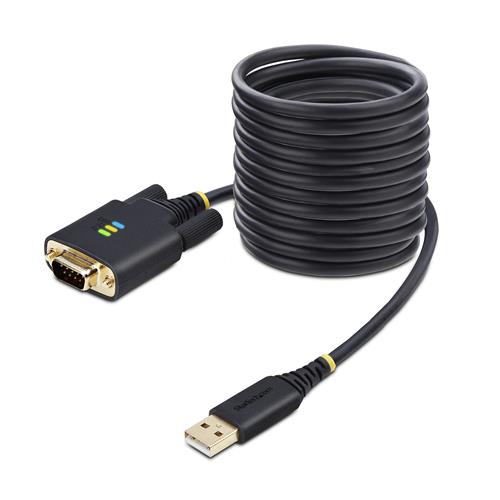 StarTech.com 1P10FFC-USB-SERIAL cavo seriale Nero USB tipo A DB-9