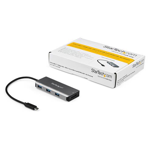 StarTech.com HB31C3ASDMB replicatore di porte e docking station per laptop USB 3.2 Gen 2 (3.1 Gen 2) Type-C Nero, Grigio