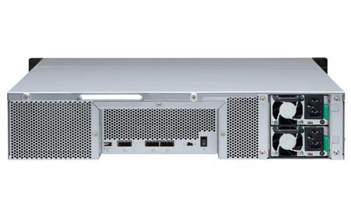 QNAP TL-R1200S-RP contenitore di unità di archiviazione Box esterno HDD/SSD Nero, Grigio 2.5/3.5