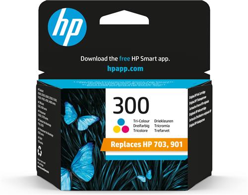 HP 300 Tri-color Original Ink Cartridge cartuccia d'inchiostro 1 pz Resa standard Ciano, Magenta, Giallo